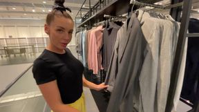 Sales girl gets it in the fitting room