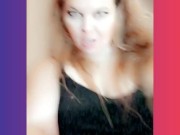 Pussy flashing on a Snapchat filter