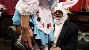 Alice in wonderland hottie rides guy&#039;s strong cock reverse cowgirl