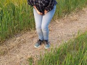 Alice - Desperate to pee, then lost it and pissed myself in jeans and panties ;)