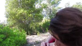 Hot brunette Shannya Tweeks deepthroats a massive dong
