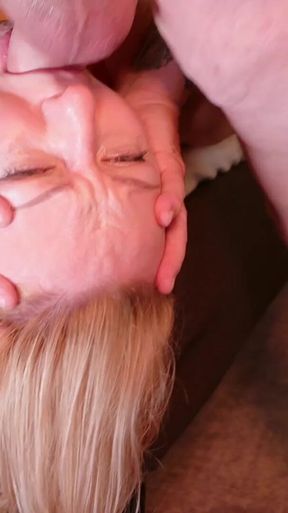 Rough Facefuck of Moaning Slutty MILF - Arya Grander