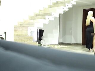 Caught my hawt golden-haired boss getting roughly banged!