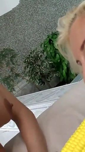 Fuck My Bbf: She Has a Very Hot Ass, Boy!! Exciting Threesome Two Blonde Hungarian Whores