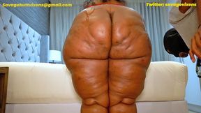 Sotho's solo ass shaking before crushing her slave