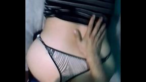 POV he puts it in doggy style on the big bed while we webcam with the neetbook