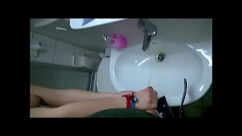 sasha take piss in bathroom