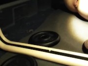 Balls deep monster anal dildo self-fuck