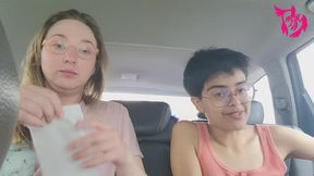 Kissing and Smoking with Beautiful Latina with nose blowing.