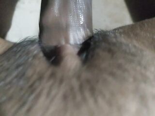 Juicy snatch drilling close-up