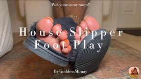 House Slipper Foot Play by GoddessMonay