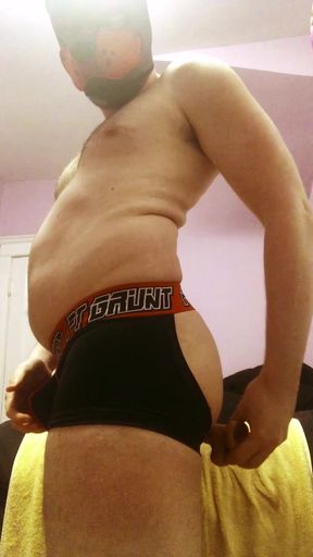 pup fucks himself with dildo FULL