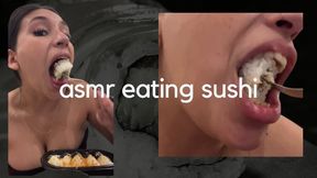 asmr eating sushi