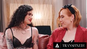 TRANSFIXED - Shiri Allwood Gives Every Inch Of Her Trans Cock To Co-Star Lydia Black!