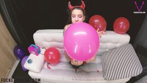 Free POV Devil Smoking Pop Red Balloons