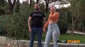 Young and beautiful couple tries their first porno: Meet amazing Candy Fly!