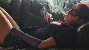 2 cigarets and lot of smoke