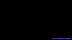 Super hot body cum slut TS trans transgender T-Girl shemale pornstar Leticia Compoy gets cock sucked fucks guy with facial
