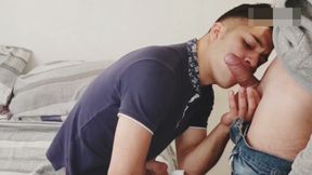 My Brother's Friend Came to Get Clothes and I Convinced Him to Suck His Cock and Put It in My Ass Until He Came!