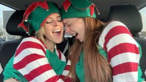 Elvish Hotties Cum in Drive Thru with Remote Control