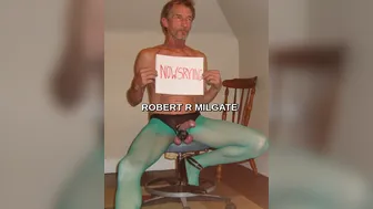 Robert Richard Milgate in Sheer Green Pantyhose and High Heels