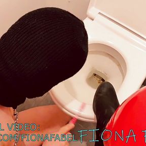 Slave cleans toilet and boots for Mistress