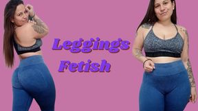 Blue leggings so tight my cameltoe has no escape