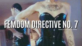 Femdom Directive: Week 7 - Weekly Submissive Assignment & Obedience Training