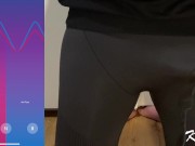 Hands free remote anal vibrator prostate orgasm cumshot