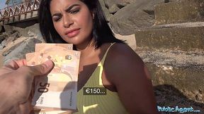 Juicy Young Venezuelan Babe with Huge Tits Fucks Stranger for Cash in Public Spots