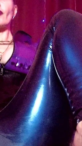 Eva Latex Leggins Footjob Fetish Big Ass Mistress Femdom Rubber BDSM
