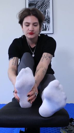 White Socks Goddess in the Gym