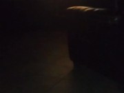 Sexy guy jacking off in front of a bunch of men in open adult theater while watching tranny porn 2