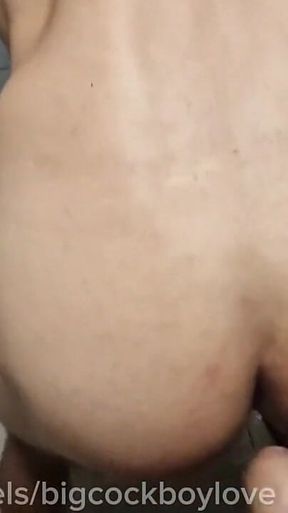 Sperm Hot Glory Hole Stranger Fucked an Athlete in the Ass, Sperm Fountains on the Toilet
