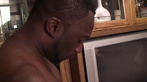 Big black cock for guy's tight butt hole