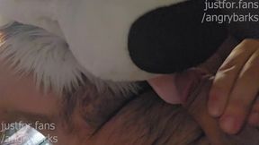 Good Dudes get firm from praise! Vocal Dog Murrsuiter @Angrybarks shoots a load