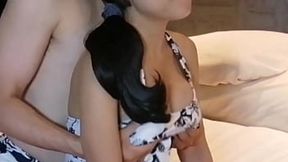 Nipple play with my busty girlfriend in a swimsuit &mdash;  capturing her intense climax&#x1F680;