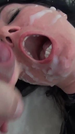 Cumshot Meeting! 10 Hard Cocks for the Latex Slut! Free Hole Choice!