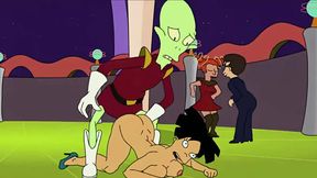 Futurama's Bender and Fry in 3D hentai parody