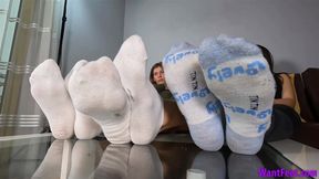 Sweaty Feet in Sticky Socks - 4K MP4