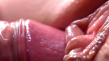 Extremily close-up pussyfucking. Macro Creampie