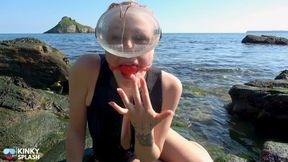 Ball Gag & Flooded Dive Mask – Wetsuit Beach Fun - WMV