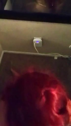 Redhead tinder  slut gets facial and swallows
