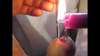 Urethra in hot purple wax