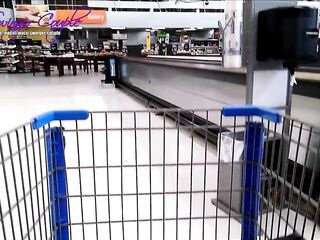 Sexy mother I'd like to fuck wife driving topless and flashing butt and snatch upskirt in Walmart