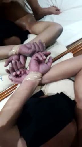 Brazilian Tgirl Tickles her Slave, while having a Blow Job - Video 01