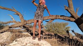 Shy hot trans wants to get naked in public but is afraid of being discovered