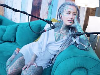 I talk about L - LOVE - ASMR podcast SFW talking emo slender cutie dreadlocks tattoo model inked beauty