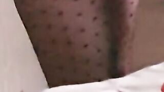Step milf with a hole into stockings got fuck rough by step son and his friend - three-way sex