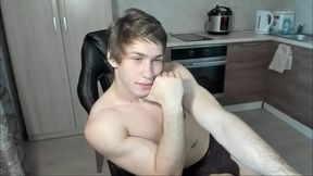 Horny Masturbates Intensely on Webcam